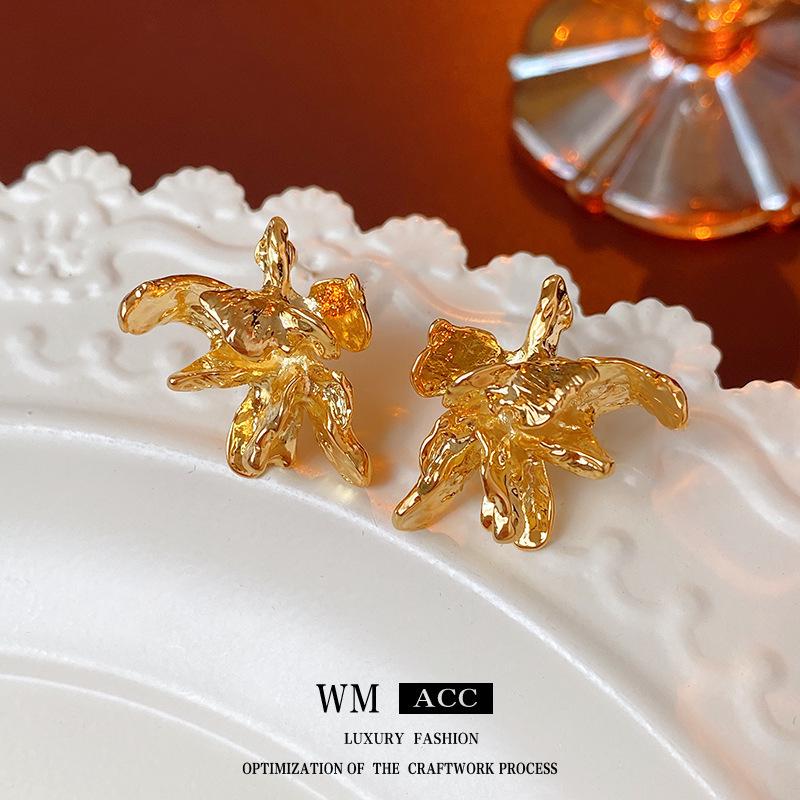 Винтажные серьги-кисточки 'Сердце и цветок из серебряной иглы'