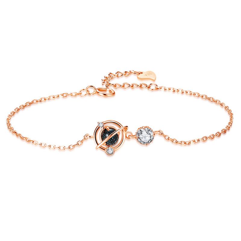 S925 Dream Universe Planet браслет для женщин креативный синий стеклянный кристалл Isn интернет-подарок знаменитости ювелирные изделия