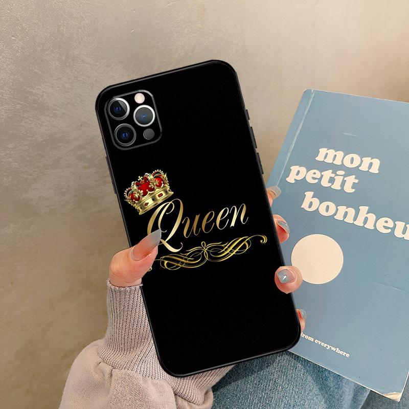 King Queen Art Case For iPhone 17 Air 13 16 15 11 12 14 Pro Max 13 mini XR 15 16 Plus 16e Back Cover Shell