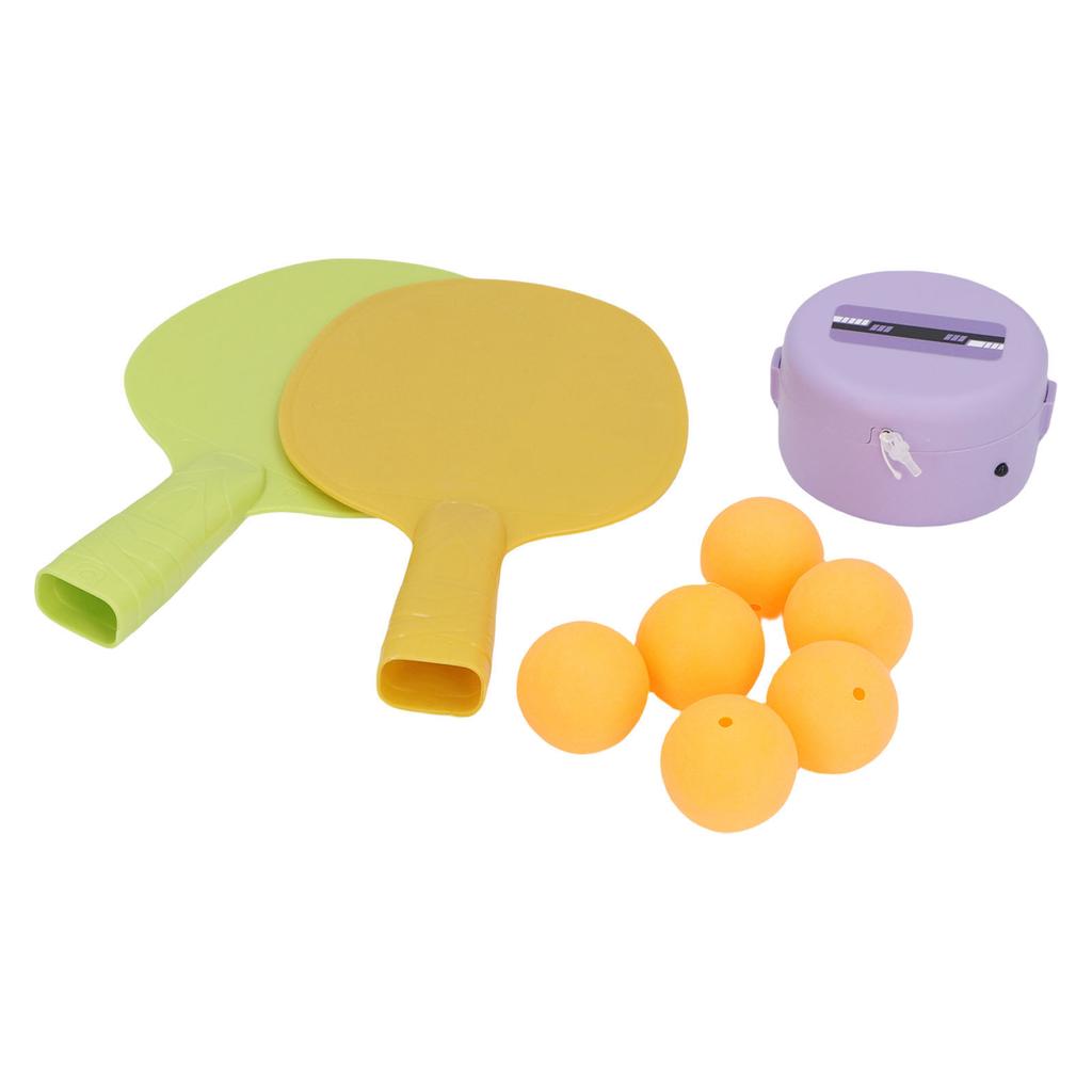 Подвесной тренажер для настольного тенниса для детей Электрический пульт дистанционного управления Набор для тренировки с мячом с 2 ракетками 6 мячами