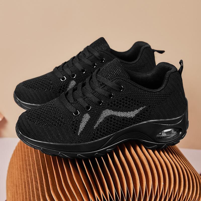 Women’s Casual White Walking Shoes Summer Girl Red Air-cushioned Shoes Black Lightweight Jogging Shoes Plus Size