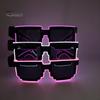 1 пара светящихся очков Солнцезащитные очки со светодиодной подсветкой Беспроводная громкая связь для танцев 4-режимная функция привода Очки для вечеринок Хэллоуин EDM Карнавальная подсветка