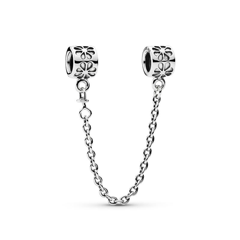 925 Sterling Silver Safety Chain Bead Charms Fit Original Bracelet DIY Attachment Clip Heart Star Jewelry Gift For Women