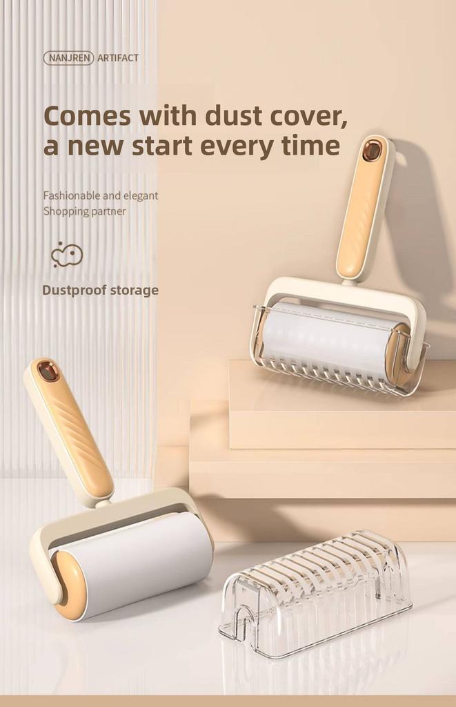 Pet Hair Remover Rollers With Tearing Sticky Sheets For Cleaning Furniture Clothes And Bed