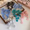 Exaggerated Big Flower Long Tassel Earrings Light Luxury Stud Earrings Women Earrings Daily Wear