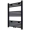 VidaXL Towel Warmer Towel Rack with Straight Rails Black 500x764 Mm 141905