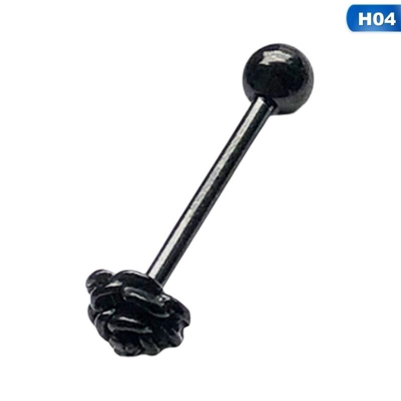 Панк хирургическая сталь 316L средний палец жест/череп язык штанга шпильки пирсинг кольца украшения для тела