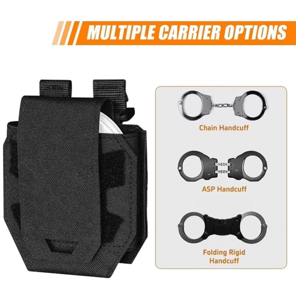 Molle Shackles Holder Handcuffs Pouch Case Universal Handcuffs Holster Quick Release Standard Chain Cuffs for Tactical Vest