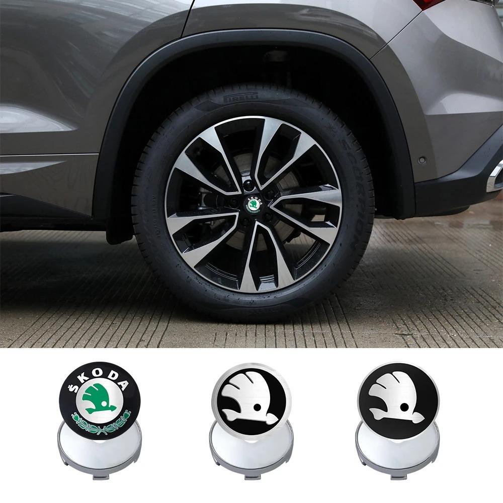 4Pcs/Set Multi-Platfrom Wheel Center Hub Caps Stickers Tire Rim Covers for Skoda Octavia VRS Vision Kodiaq Favorit Rapid Fabia S