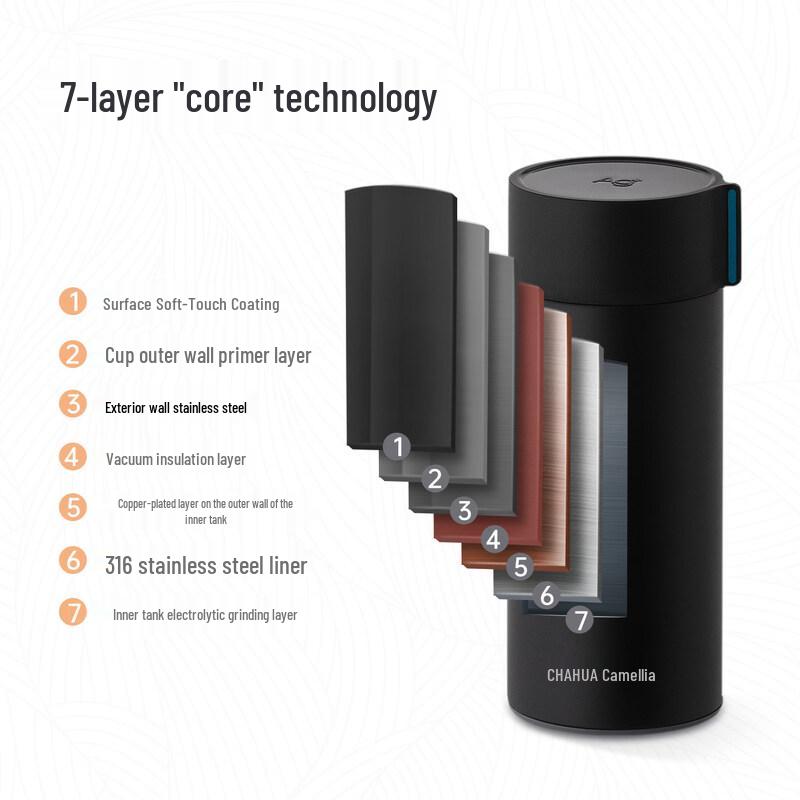 CHAHUA 320mL Stainless Steel Insulated Travel Tumbler