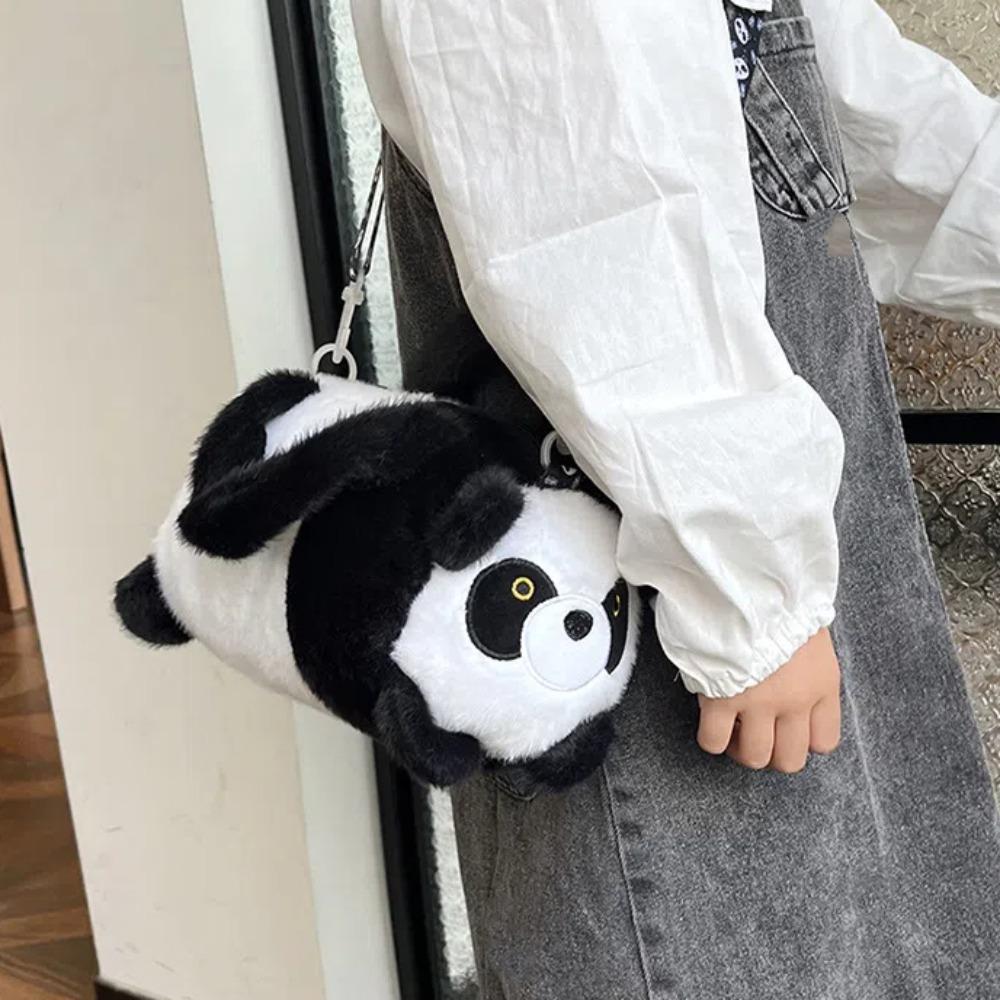 PP Cotton Capybara Bucket Bag Soft Plush Doll Shoulder Bag Phone Bag Panda Crossbody Bag Daily