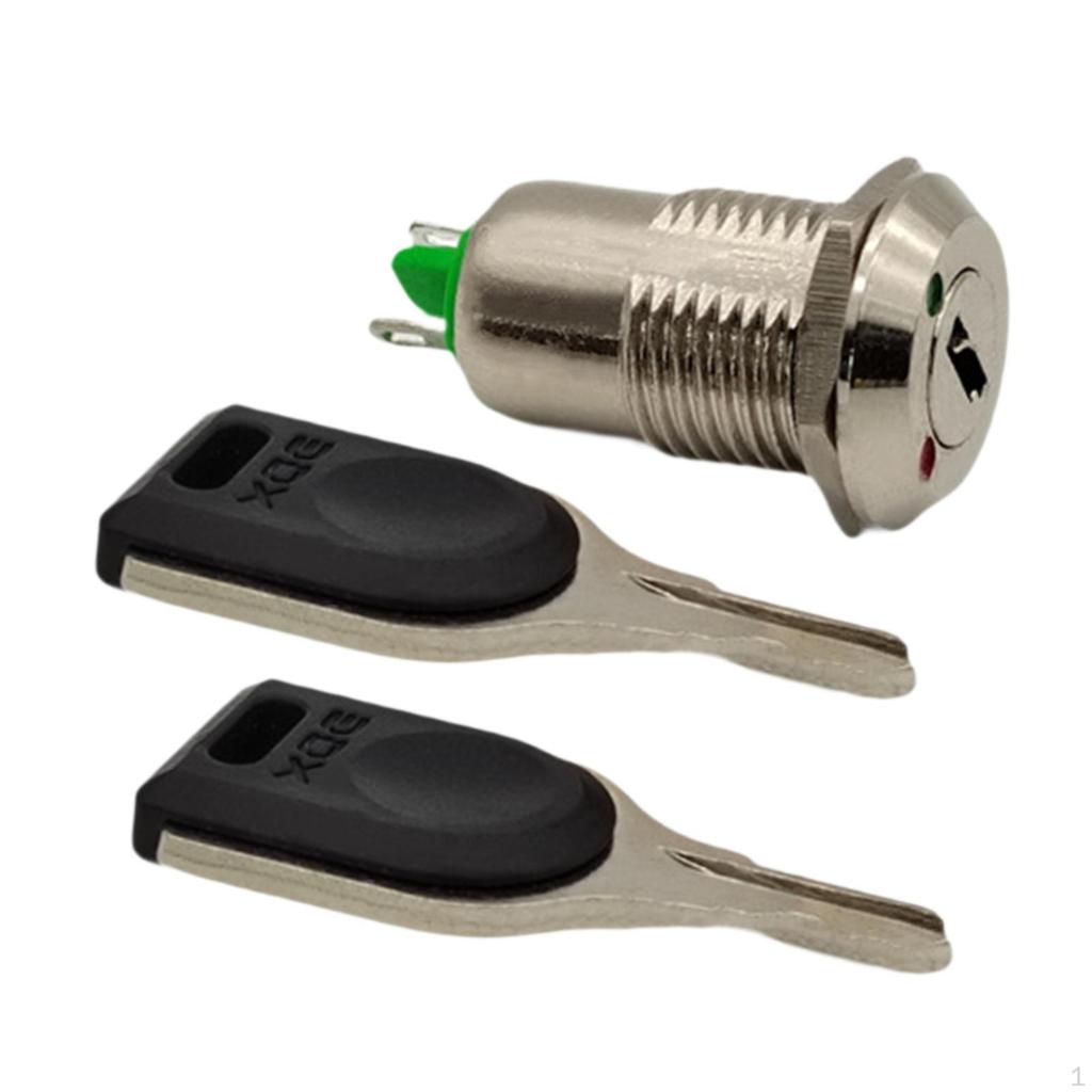 Металлический электронный переключатель с ключом, вкл/выкл, блокировка, прочный, многоцелевой, удобный, портативный, практичный