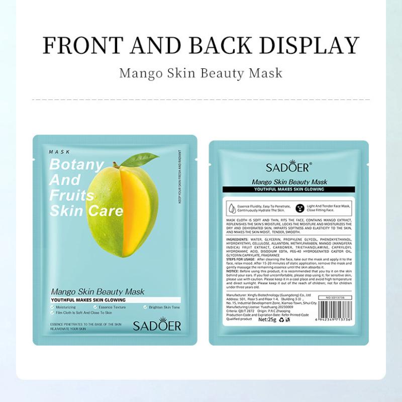 Sadoer Фруктовая комбинированная маска Увлажняющие, увлажняющие и смягчающие маски