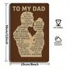 "To My Dad" Metal Sign - 8x12 Inch Vintage Wall Decor for Father's Day & Garages