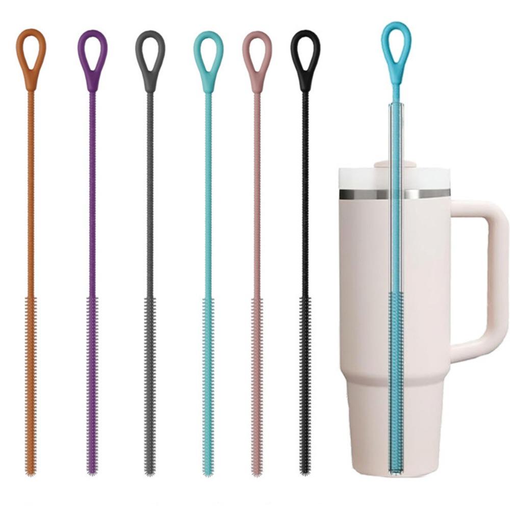2 шт. Гибкая щетка для чистки трубок 6/8 мм щетка для соски силиконовая щетка для соломинок кухонные щетки