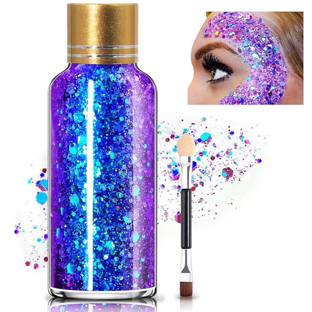 HOSAILY Chameleon Body Glitter Gel Mermaid Sequins Густые и стойкие для лица, волос, голографический макияж на Хэллоуин, 1 шт.