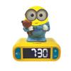 Digital Alarm Clock Night Light - The Minions - 3D Luminous and Sound - Yellow and Blue - Child