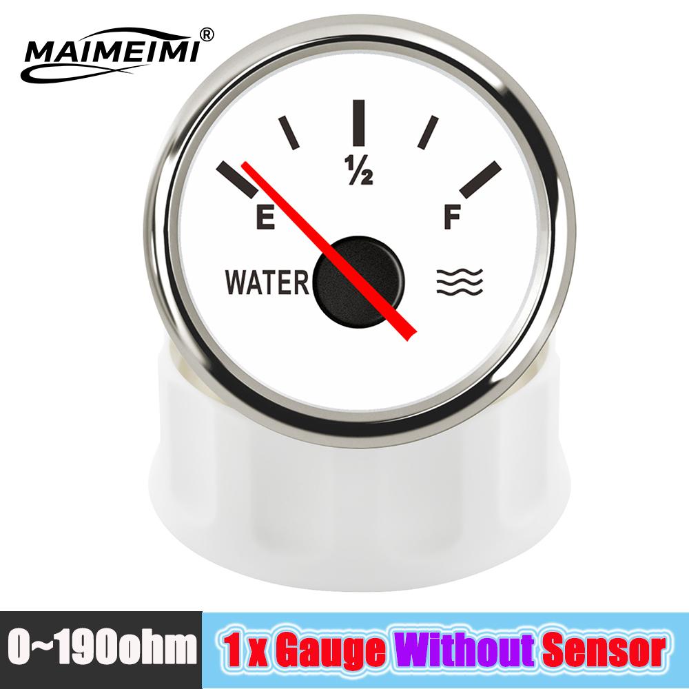 100-600mm Stainless Steel Marine Fuel Level Gauge Sensor Auto Red Color LED 0-190 Ohm Water Tank Meter Indicator for Car Boat