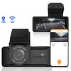 Car DVR 4K GPS Wifi Connect Phone 3.16 Inch Video Recorder With 1080P Rearview Camera Night Vision Car Dashcam Rear View Camera