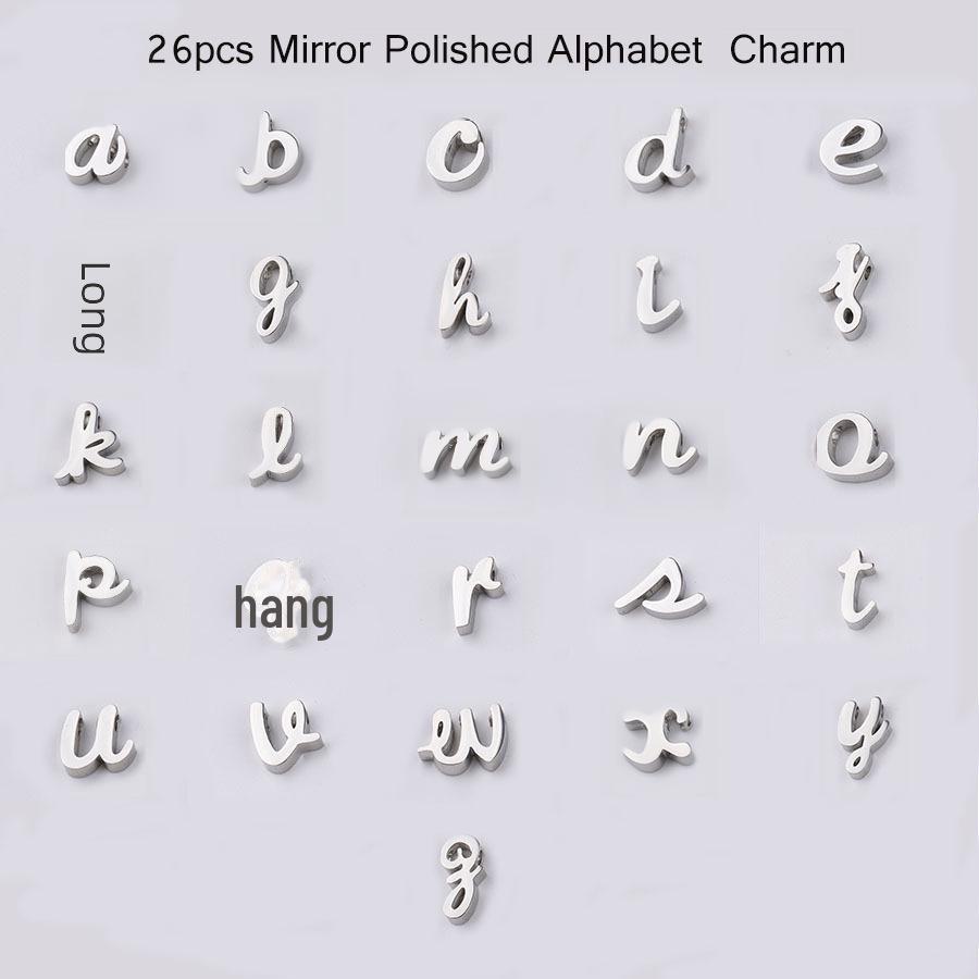 Бусины из нержавеющей стали с буквами AZ 1,8 мм с маленьким отверстием для самостоятельного изготовления аксессуаров