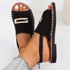 Women's Flat Sandals Cloth Elastic Plus Size Beach Shoes