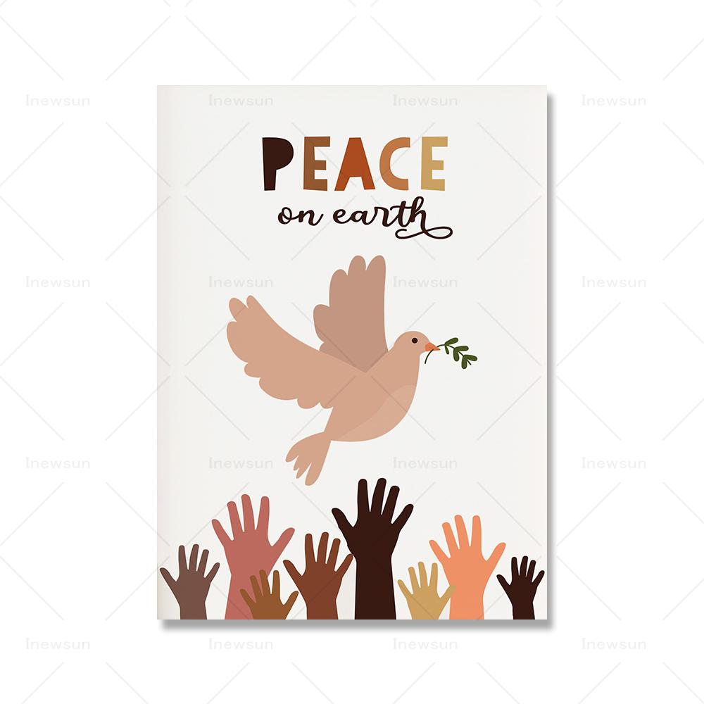 Инклюзивный класс Искусство Разнообразие Плакат Человеческое Равенство Принты Дети Настенная Картина На Холсте Любимая Доброта Декор Класса Картины