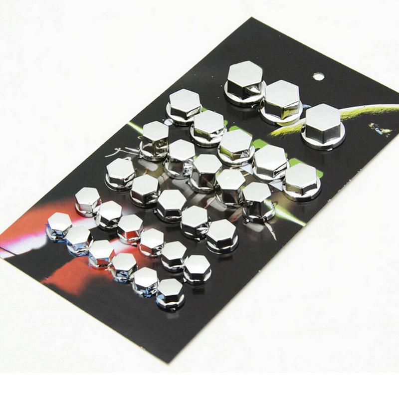 30 шт. колпачков для гаек мотоцикла, колпачки для болтов, хромированные пылезащитные шестигранные декоративные крышки для Yamaha Kawasaki Honda, модифицированные аксессуары