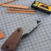 1 шт. Натуральный Ручной Нож для Резки DIY Острое Лезвие Нержавеющая Сталь Инструменты для Резки Кожи Рукоятка из Ореха Продвинутый Инструмент для Изготовления Кожи