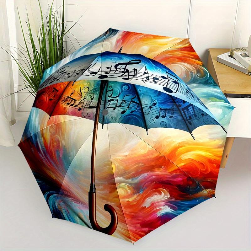 Umbrella, Music-themed, Eight-ribbed, Self-folding Umbrella Is Suitable for Everyday Outdoor Use0813173