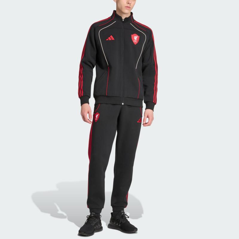 adidas Ливерпуль Командные Виды Спорта Футбол Фитнес Тренировки Дышащая Повседневная Куртка Стойка Мужские Куртки JW5475