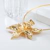 Summer New Alloy Floral Choker Hip Hop Necklace Women's Trend Exaggerated Flower Accessories Necklace