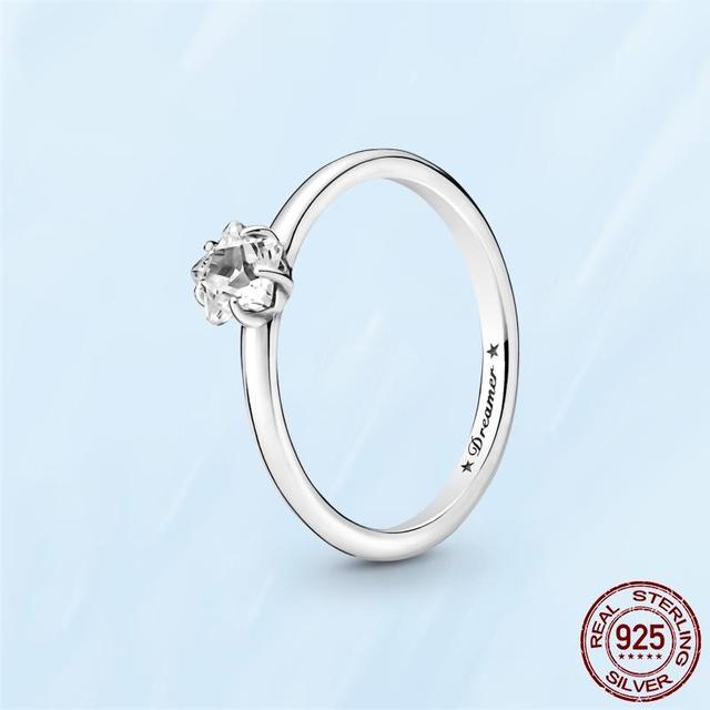 Женские кольца из стерлингового серебра 925 пробы, модное кольцо со сверкающими и полированными линиями, кольцо на палец для женщин, свадебное обручальное ювелирное изделие, подарок