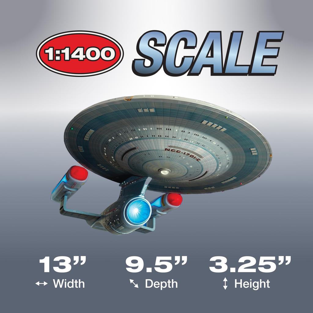 AMT Star Trek Enterprise Scale Plastic Model AMT1332 Molded Color U.S.S. NCC-1701-C 1/1400