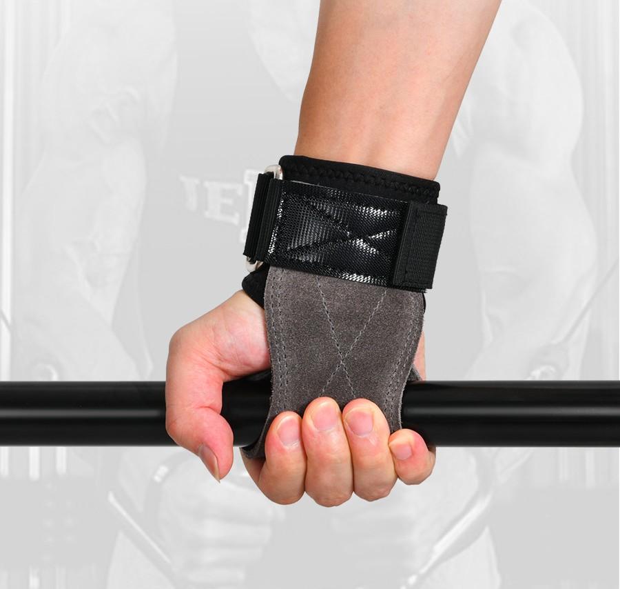 Custom Logo Gymnastics Hand Grips Leather Power Lifting Grips Weight Lifting Gloves Barbell Grips
