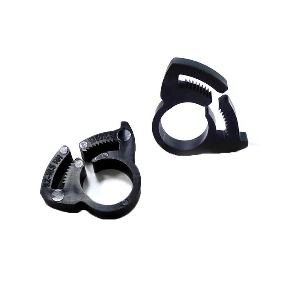 10 шт. в упаковке, нейлоновые прочные хомуты для шлангов с двойным захватом черного цвета с защелкивающимся захватом из нейлона и пластика для шлангов/труб