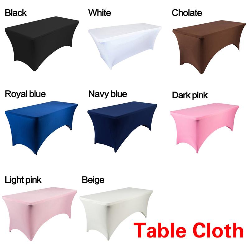 Fashion Luxury Cocktail Hotel High Stretch Wedding Hotel Birthday Table Cover Elastic Table Long Table Cloth Set Tablecloth Decoration