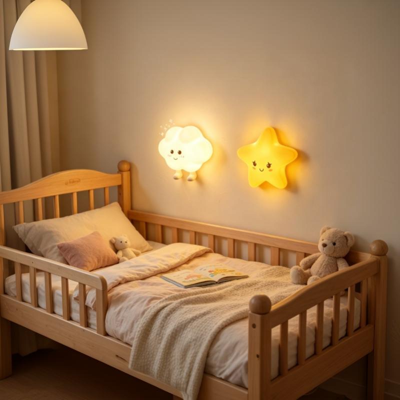 Removable Cloud Star Magnetic Night Light Soft Glow Eye Protection 1Pcs Long Battery Life for Multiple Home Scenarios