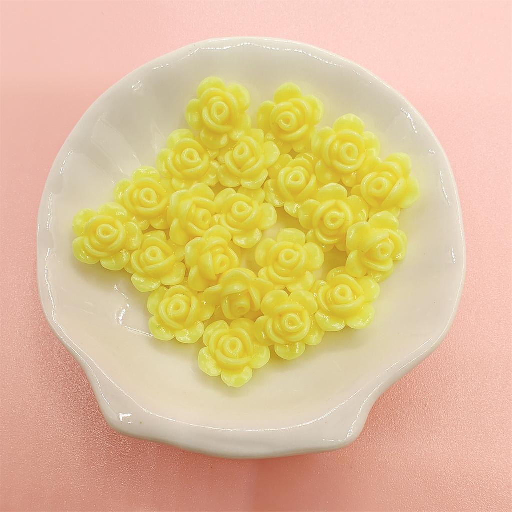 100 шт. свободные бусины ярких цветов, бусины в виде розы, разноцветные ювелирные аксессуары, бусины «сделай сам», материал ручной работы, бусины для изготовления