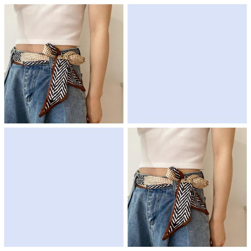 Женский шелковый шарф пояс для джинсов - Стильный летний аксессуар