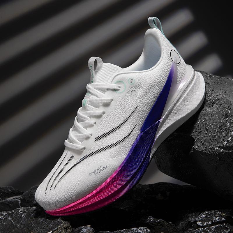 New Carbon Board Running Shoes Men's Spring and Autumn Youth Ultra-light Professional Racing Student Sports Shoes Lightweight and Breathable