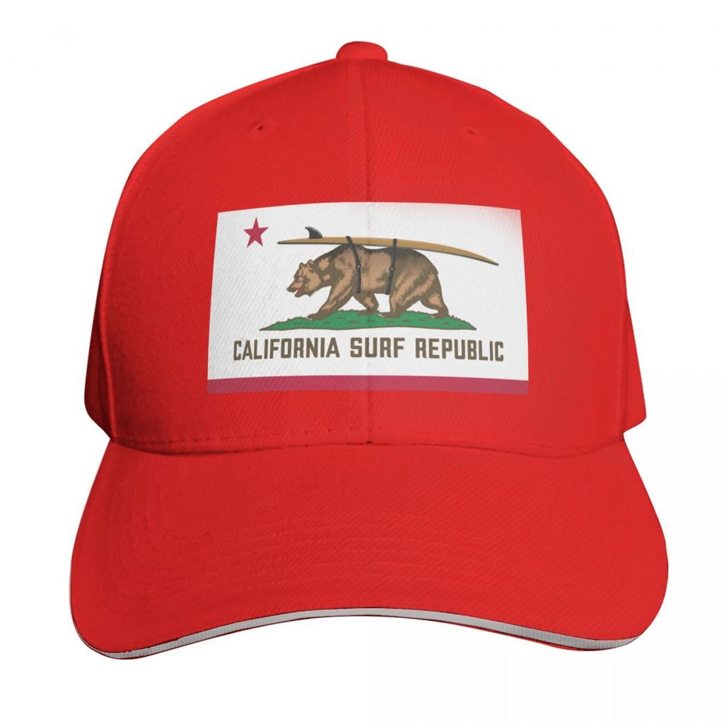 California Surf Republic Baseball Cap Summer Beach Travel Streetwear Hip Hop Trendy Vintage Retro Embroidered