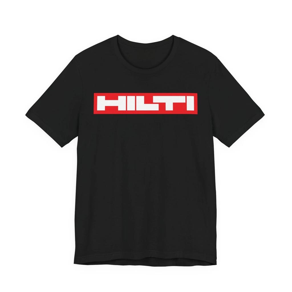 Унисекс Взрослая Повседневная Футболка с Графикой Логотип HILTI Power Tools Темно-синяя Футболка...