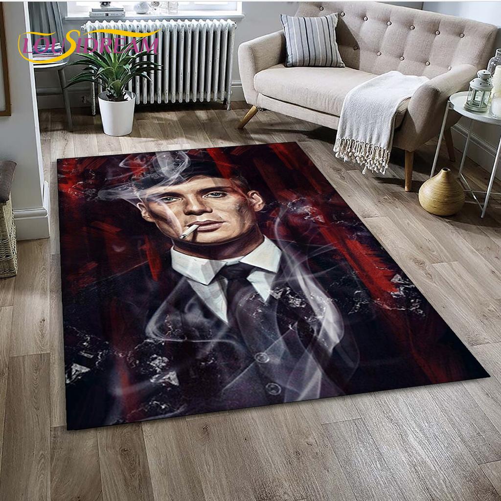 Ковер P-Peaky Blinders Томми Шелби, Ковер для Дома, Гостиной, Детской Спальни, Декор у Дивана, Прихожей, Нескользящий Коврик для Пола