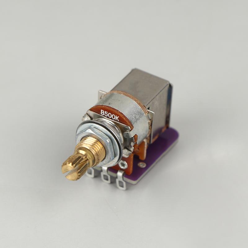 A250K/B250K/A500K/B500K Pcb Mod Dpdt Push-Pull Brass Pot Metric Split Shaft 9.5Mm Potentiometer For Guitar Bass