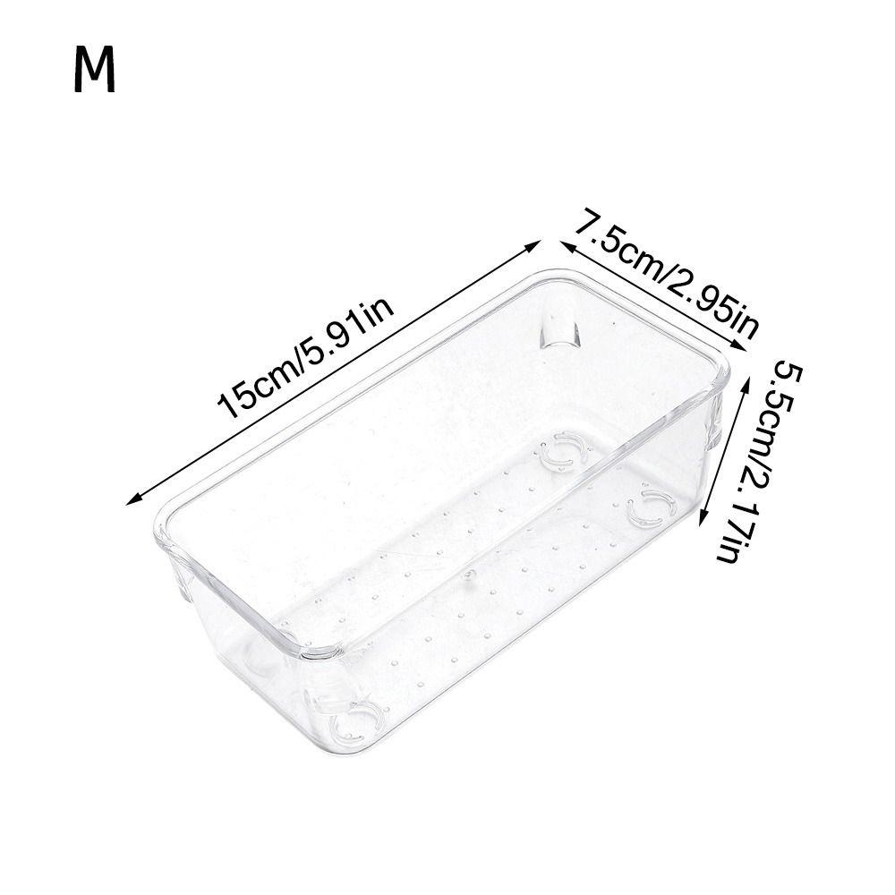 S/M/L/XL/XXL Настольный ящик для хранения Прозрачный органайзер для косметики Коробки Прочный органайзер для хранения