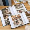 Льняная обложка для фотоальбома с прокладочным материалом 6 дюймов, книга памяти, большой альбом для записей, принадлежности для записей