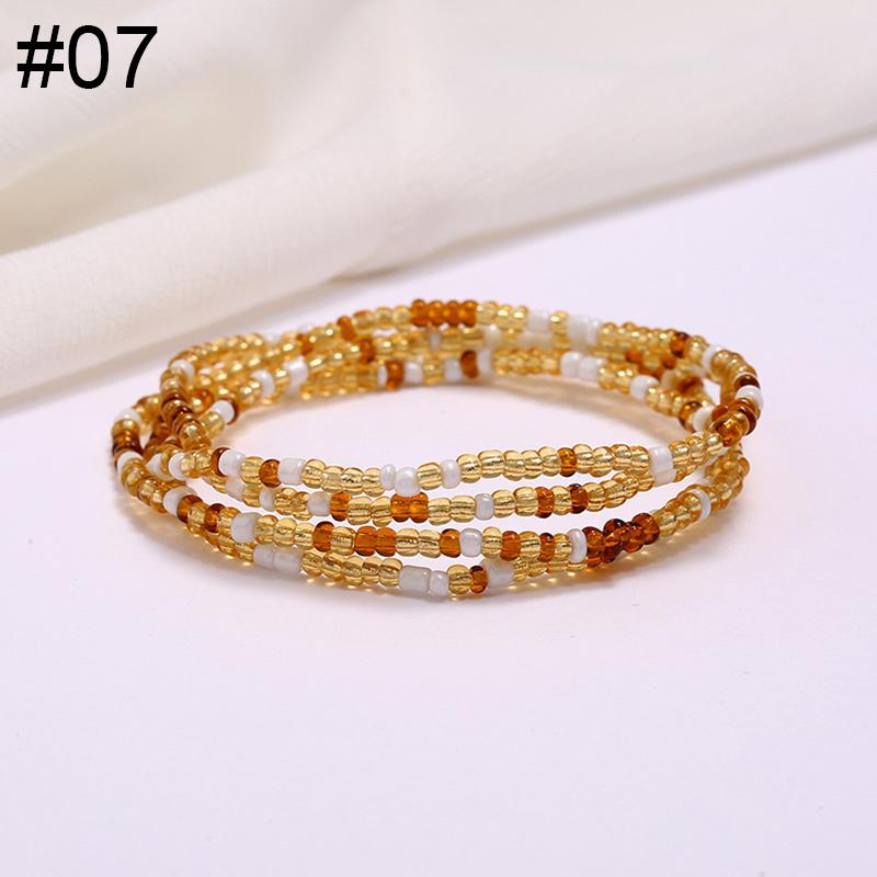 Women Fashion Waist Chain Rice Bead Waist Chain Beach Chain Body Jewelry Belly Chain