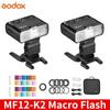 Godox MF12 MF12-K2 Flash Macro Speedlite Flash 2.4 GHz Wireless Control Speedlight for Sony Canon Nikon Fuji Olympus Pentax