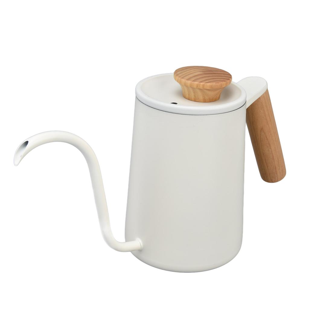 Кофейник с ручкой из нержавеющей стали и длинным носиком-гусиной шеей, чайник для заваривания кофе, матовый