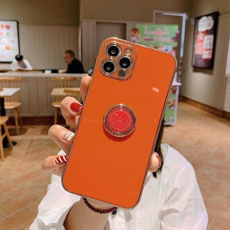 Роскошный металлический держатель для кольца, подставка, покрытие, мягкий силиконовый чехол для iPhone 16 Pro 15 Plus 11 12 13 Pro MAX 12 Mini X XR XS 8 7 Plus SE 2020
